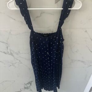 Madewell Navy and White Button-Down Dress👗
